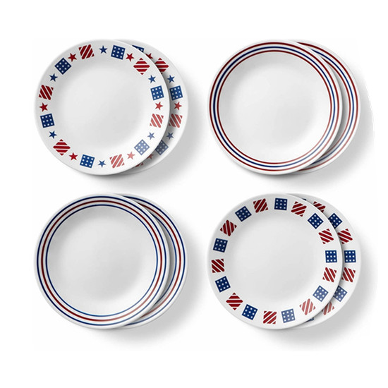 New Design of American Flag Small Plate Set for Party