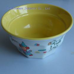 melamine kids two tone with decal printing bowl
