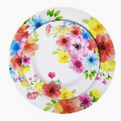 new design flower pattern 12pcs melamine tableware  set